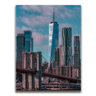 1 World Trade Center And Brooklyn Bridge