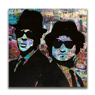 BLUES BROTHERS GRAFFITI CANVAS SET - SQUARE