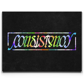 Consistency Ambigram - Colorful