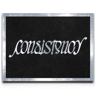 Consistency Ambigram - Grey Border