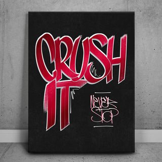 Crush It - Red - Calligraphy