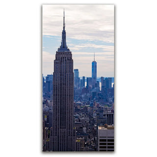 Empire State Building And One World Trade Center Vertical Panorama
