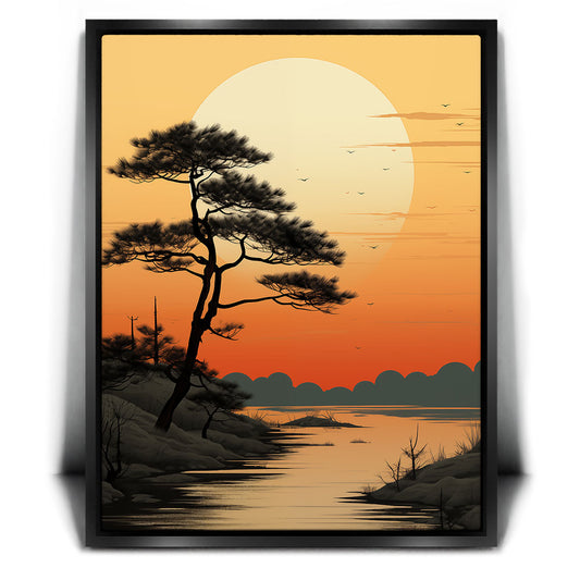 Evening at the River Posters, Prints, & Visual Artwork TheGoatWallArt