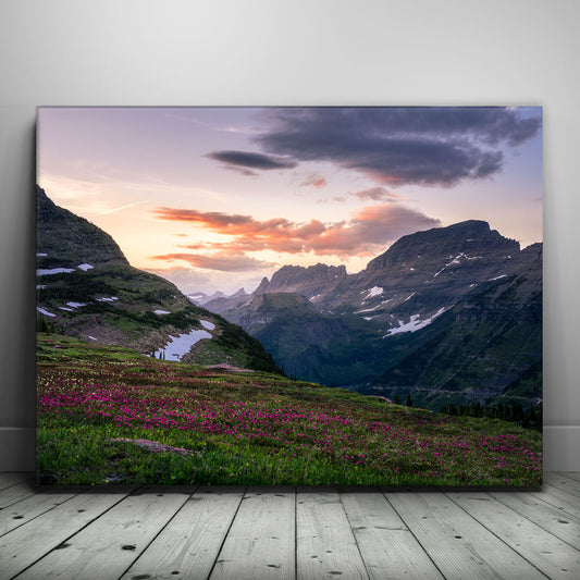 Golden hour at Glacier National Park Posters, Prints, & Visual Artwork TheGoatWallArt LANDSCAPE 24x18 0.75" STANDARD