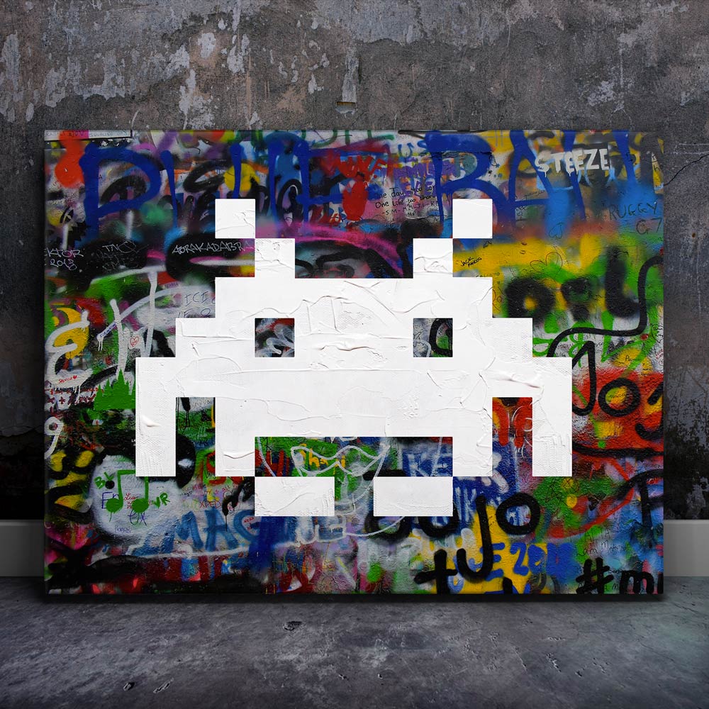 Invader Space Station インベーダー アート 限定ステッカー Graffiti Space Invader – TheGOATWallArt