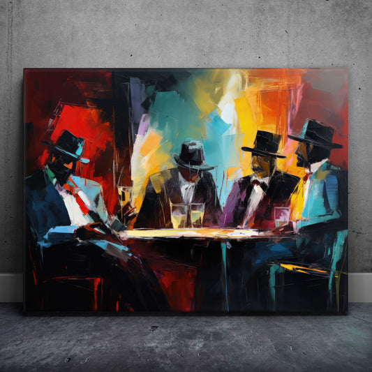 Jazz Club Chatter Posters, Prints, & Visual Artwork TheGoatWallArt LANDSCAPE 24x18 0.75" STANDARD