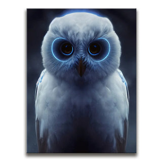 Magical Owl with Blue Eyes