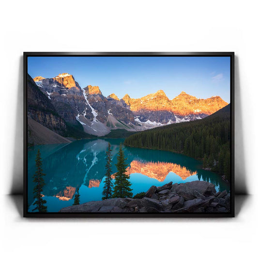 Moraine Lake - Banff, Canada Posters, Prints, & Visual Artwork TheGoatWallArt