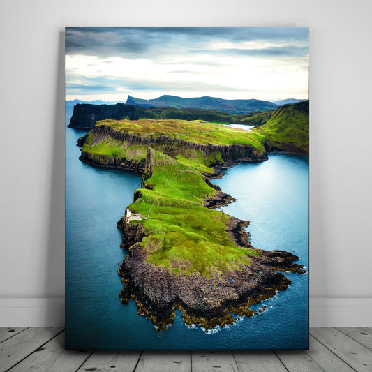 Neist Point Lighthouse - Scotland - Isle of Skye Posters, Prints, & Visual Artwork TheGoatWallArt PORTRAIT 18x24 0.75" STANDARD