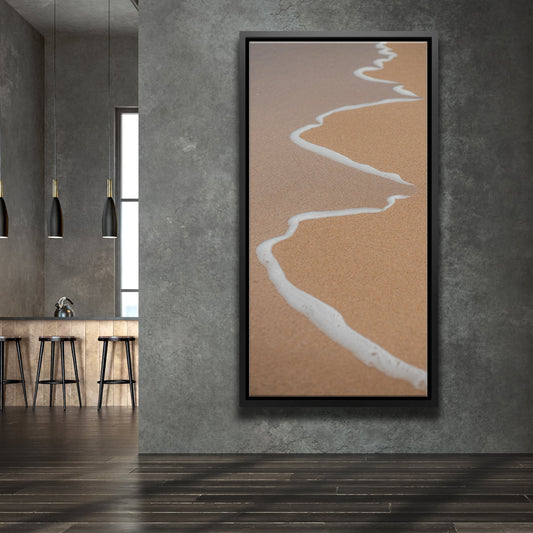 Ocean Lines Posters, Prints, & Visual Artwork TheGoatWallArt PORTRAIT - TALL 15x30 1.70" BLACK FRAME