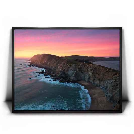 Point Reyes Sunset - California Posters, Prints, & Visual Artwork TheGoatWallArt