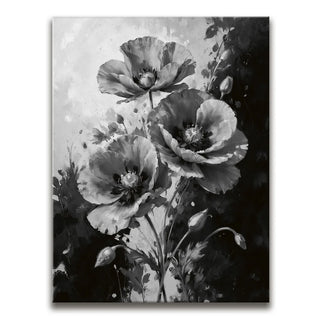 Poppy Flowers I - Black and White