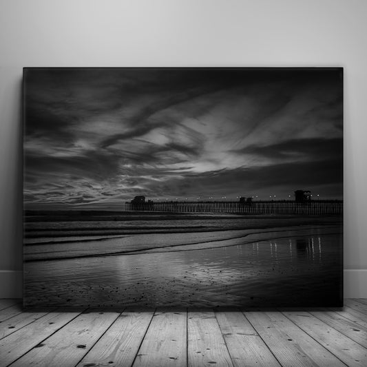 Stand in Awe and Reflect - Black and White Posters, Prints, & Visual Artwork TheGoatWallArt LANDSCAPE 24x18 0.75" STANDARD