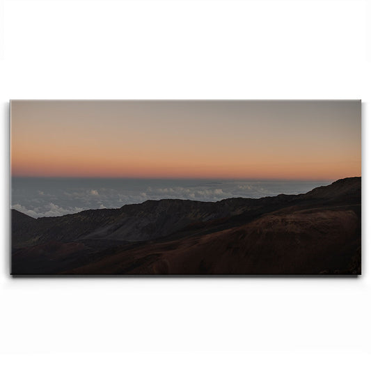 Sunset Above Haleakala Volcano, Maui Posters, Prints, & Visual Artwork TheGoatWallArt LANDSCAPE - WIDE 30x15 0.75" STANDARD