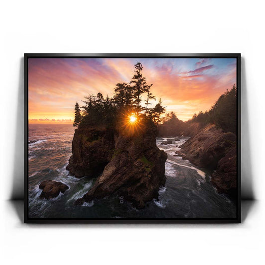 Sunset In Oregon - Samuel Boardman State Park, Oregon Posters, Prints, & Visual Artwork TheGoatWallArt