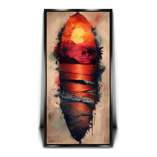 Sunset Surf Posters, Prints, & Visual Artwork TheGoatWallArt