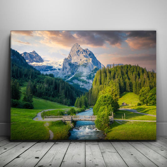 Swiss Paradise Posters, Prints, & Visual Artwork TheGoatWallArt LANDSCAPE 24x18 0.75" STANDARD