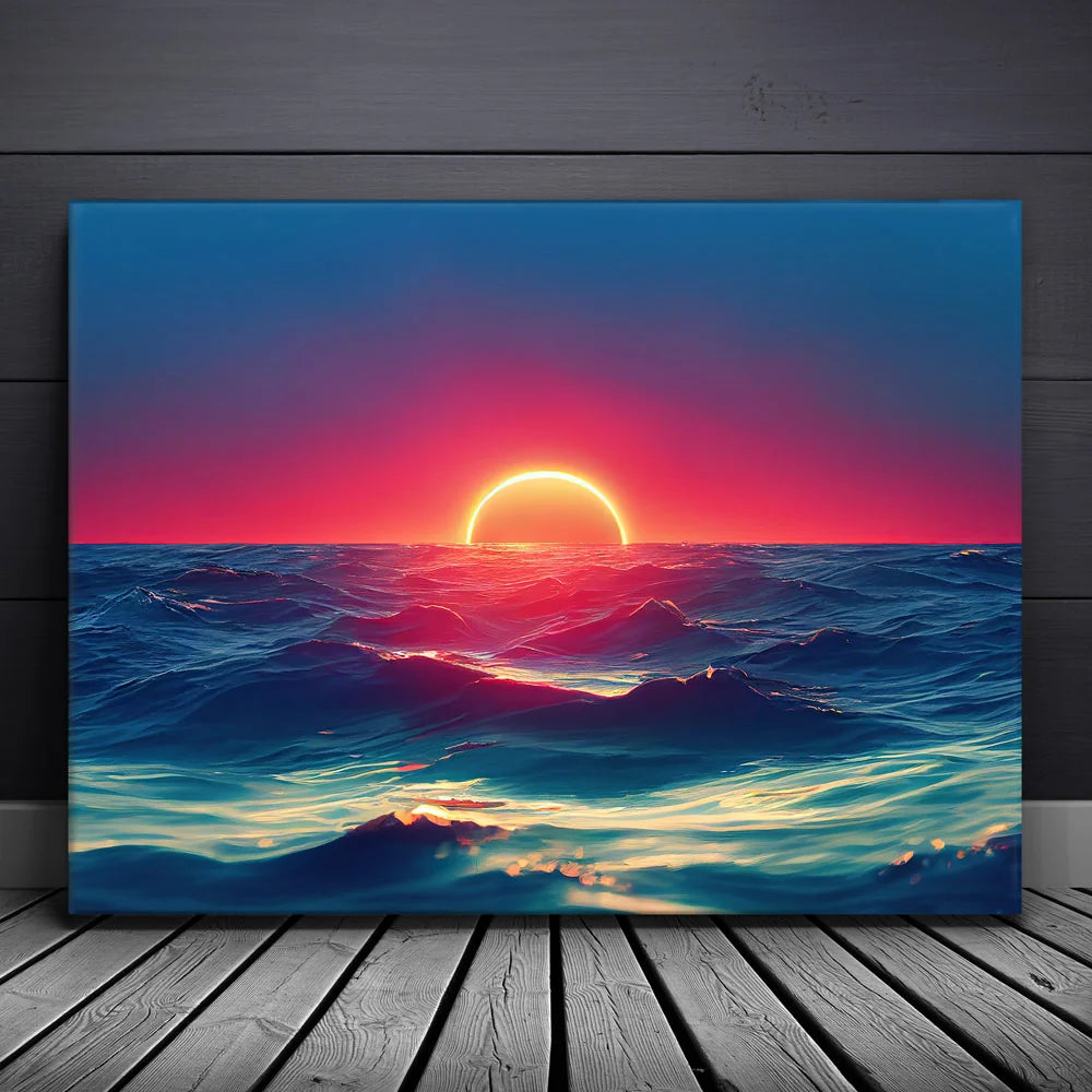 Vivid Ocean Sunset – TheGOATWallArt