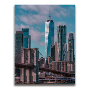 1 World Trade Center And Brooklyn Bridge