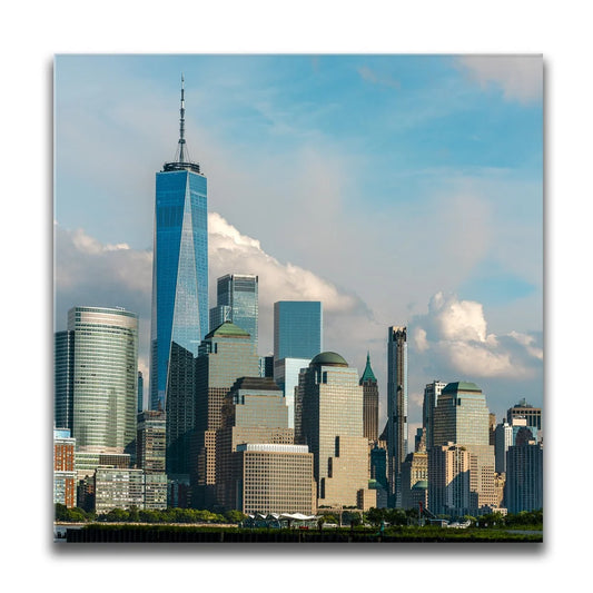 1 World Trade Center And Lower Manhattan Square Posters, Prints, & Visual Artwork TheGoatWallArt SQUARE 15x15 0.75" STANDARD
