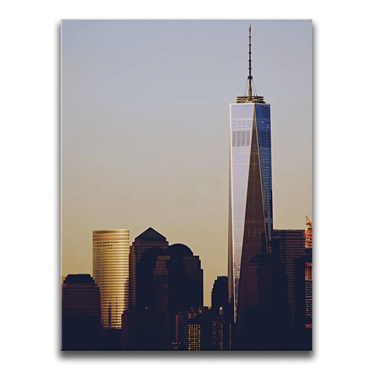 1 World Trade Center At The Golden Hour Posters, Prints, & Visual Artwork TheGoatWallArt PORTRAIT 18x24 0.75" STANDARD