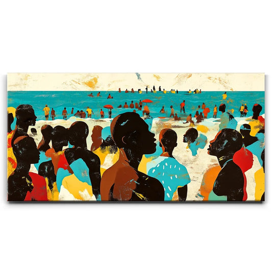 A Day At The Beach Posters, Prints, & Visual Artwork TheGoatWallArt LANDSCAPE - WIDE 30x15 0.75" STANDARD