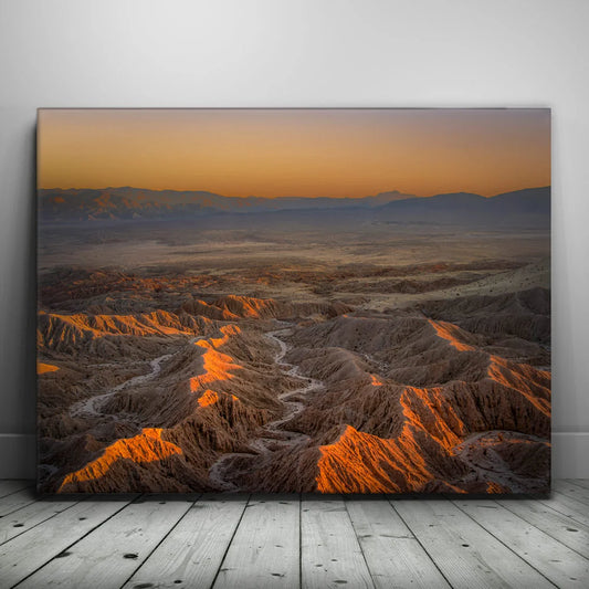 A Desert Sunset Posters, Prints, & Visual Artwork TheGoatWallArt LANDSCAPE 24x18 0.75" STANDARD