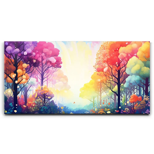 A Forest Of Vibrant Dreams Posters, Prints, & Visual Artwork TheGoatWallArt LANDSCAPE - WIDE 30x15 0.75" STANDARD