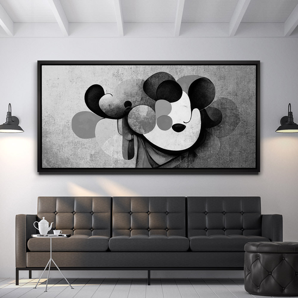Abstract Mickey - Black & White