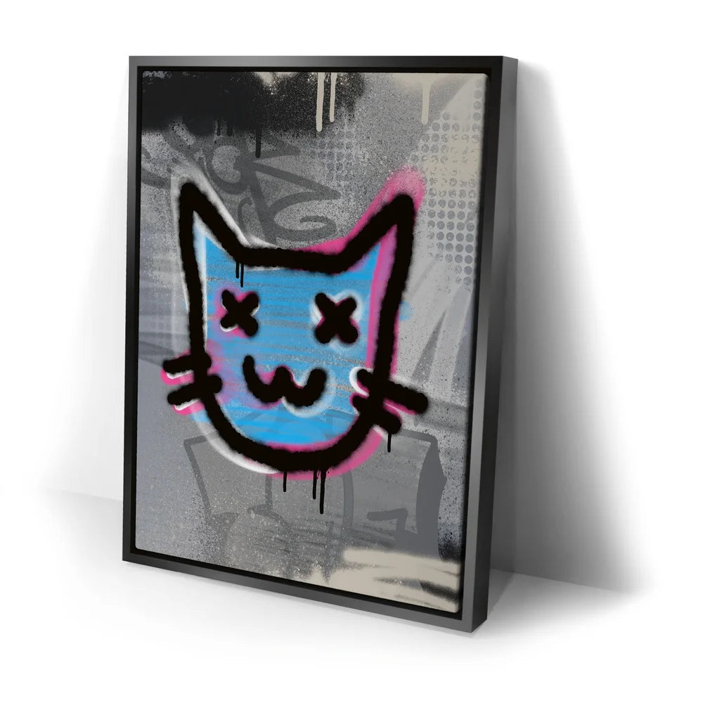 Featured image 2 for Abstract Blue Graffiti Cat