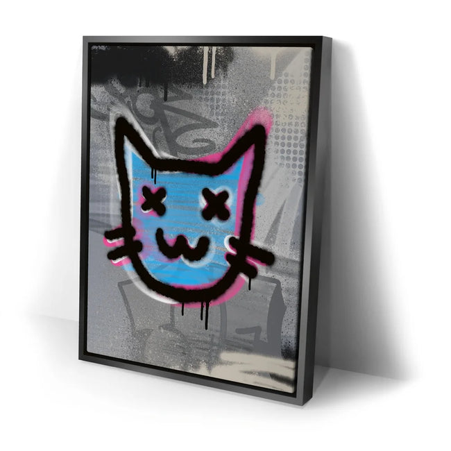 Featured image 2 for Abstract Blue Graffiti Cat