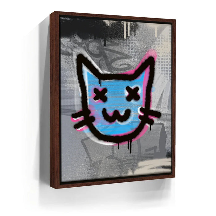 Featured image 10 for Abstract Blue Graffiti Cat