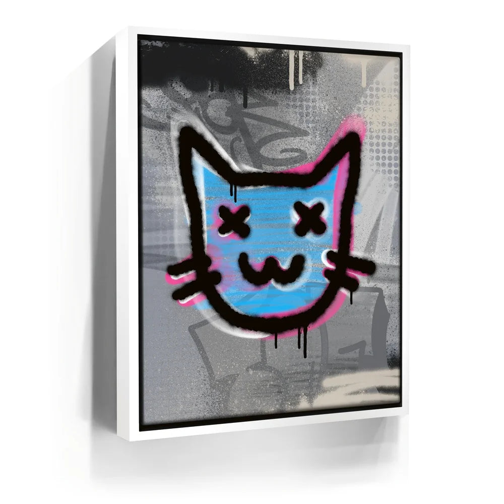 Featured image 6 for Abstract Blue Graffiti Cat