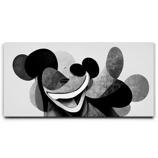 Abstract Goofy - Black and White Posters, Prints, & Visual Artwork TheGoatWallArt LANDSCAPE - WIDE 30x15 0.75" STANDARD