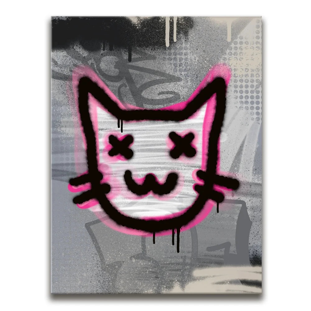 Featured image 1 for Abstract Pink Graffiti Cat