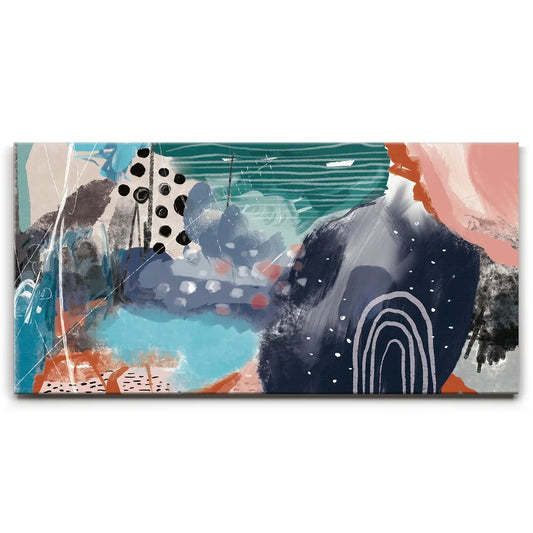 Abstract Rainbow Tropics Posters, Prints, & Visual Artwork TheGoatWallArt LANDSCAPE - WIDE 30x15 0.75" STANDARD