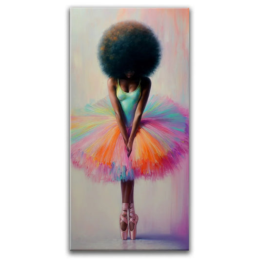 Afro En Pointe Posters, Prints, & Visual Artwork TheGoatWallArt PORTRAIT - TALL 15x30 0.75" STANDARD