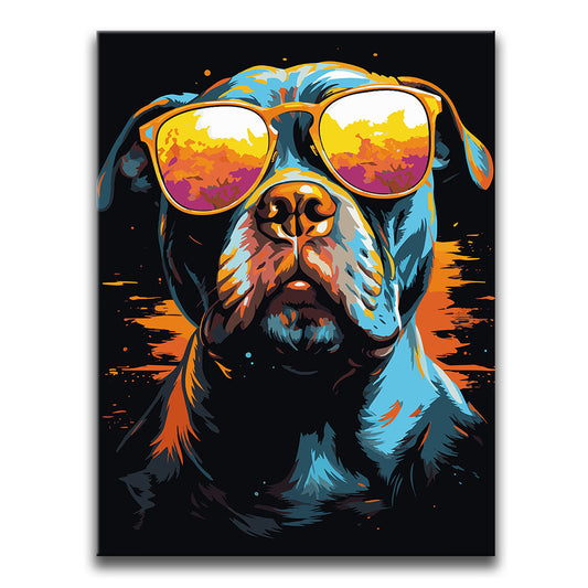 American Bulldog Rockstar Posters, Prints, & Visual Artwork TheGoatWallArt PORTRAIT 18x24 0.75" STANDARD