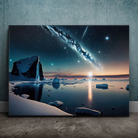 Arctic Milky Way Posters, Prints, & Visual Artwork TheGoatWallArt LANDSCAPE 24x18 0.75" STANDARD