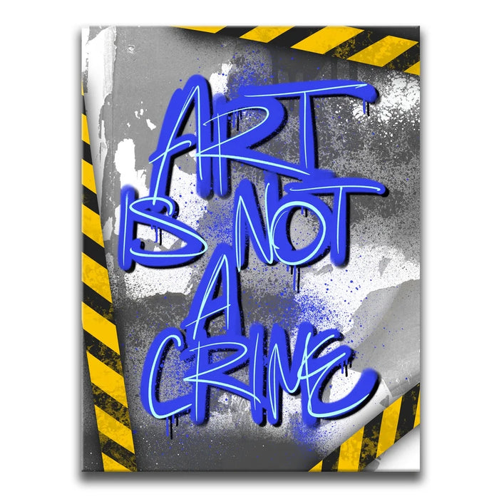 Featured image 1 for Art Is Not A Crime - Blue - Calligraphy