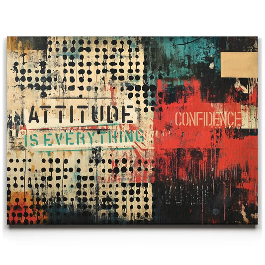Attitude Is Everything Posters, Prints, & Visual Artwork TheGoatWallArt LANDSCAPE 24x18 0.75" STANDARD