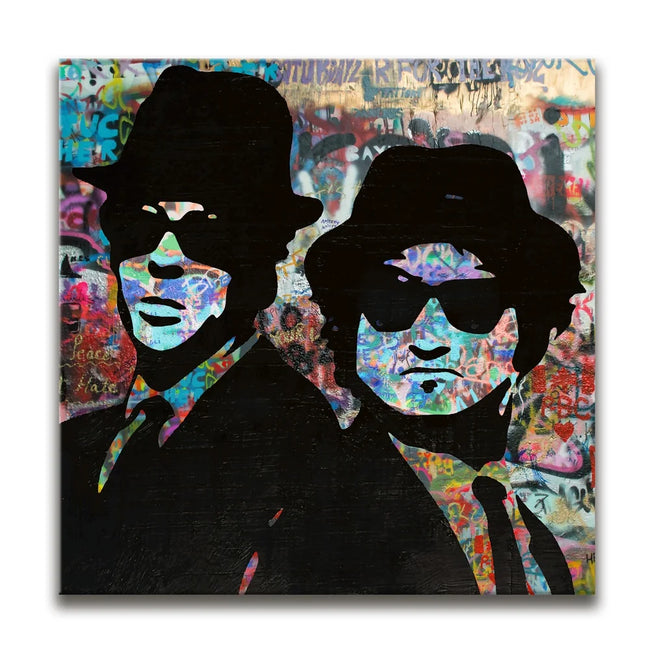 Featured image 1 for BLUES BROTHERS GRAFFITI CANVAS SET - SQUARE