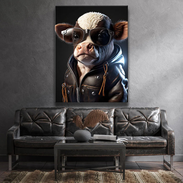 Featured image 2 for Baby Cow Wearing Leather