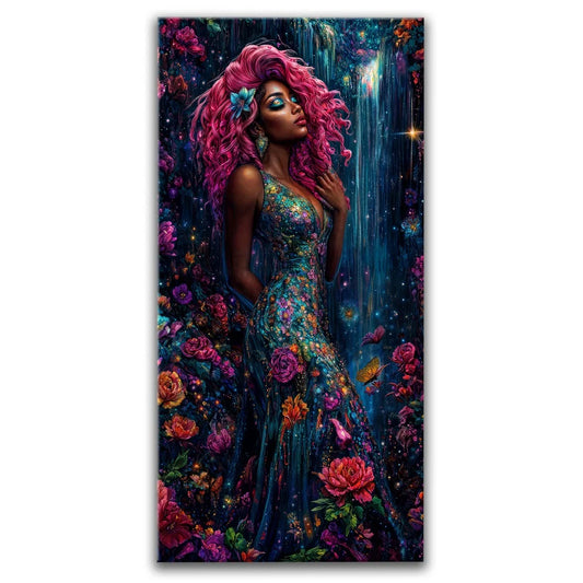 Baddie In Bloom 1 Posters, Prints, & Visual Artwork TheGoatWallArt PORTRAIT - TALL 15x30 0.75" STANDARD