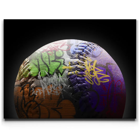 Baseball Graffiti - Colorful Posters, Prints, & Visual Artwork TheGoatWallArt LANDSCAPE 24x18 0.75" STANDARD