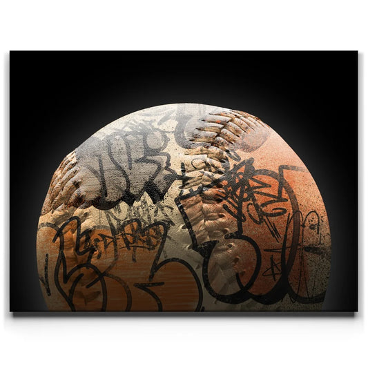 Baseball Graffiti - Giant's Colors Posters, Prints, & Visual Artwork TheGoatWallArt LANDSCAPE 24x18 0.75" STANDARD