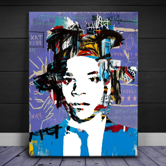 Basquiat Tribute Posters, Prints, & Visual Artwork TheGoatWallArt PORTRAIT 18x24 0.75" STANDARD