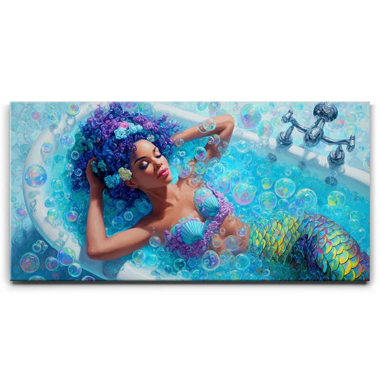 Bathtub Siren Posters, Prints, & Visual Artwork TheGoatWallArt LANDSCAPE - WIDE 30x15 0.75" STANDARD