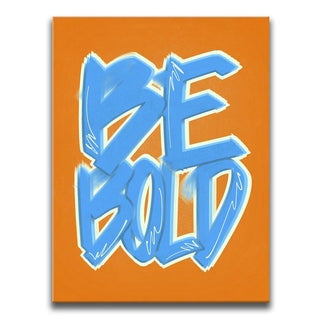 Be Bold - Electric Blue - Calligraphy