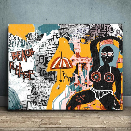 Beach Please Posters, Prints, & Visual Artwork TheGoatWallArt LANDSCAPE 24x18 0.75" STANDARD